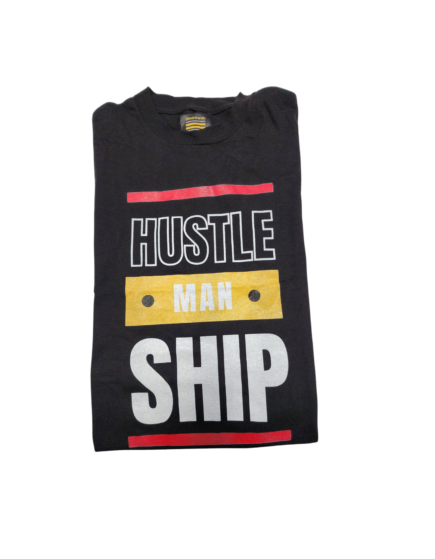Black streetwear t-shirt. Hustlemanship